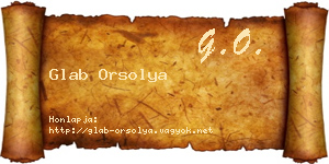 Glab Orsolya névjegykártya