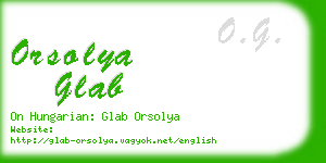 orsolya glab business card